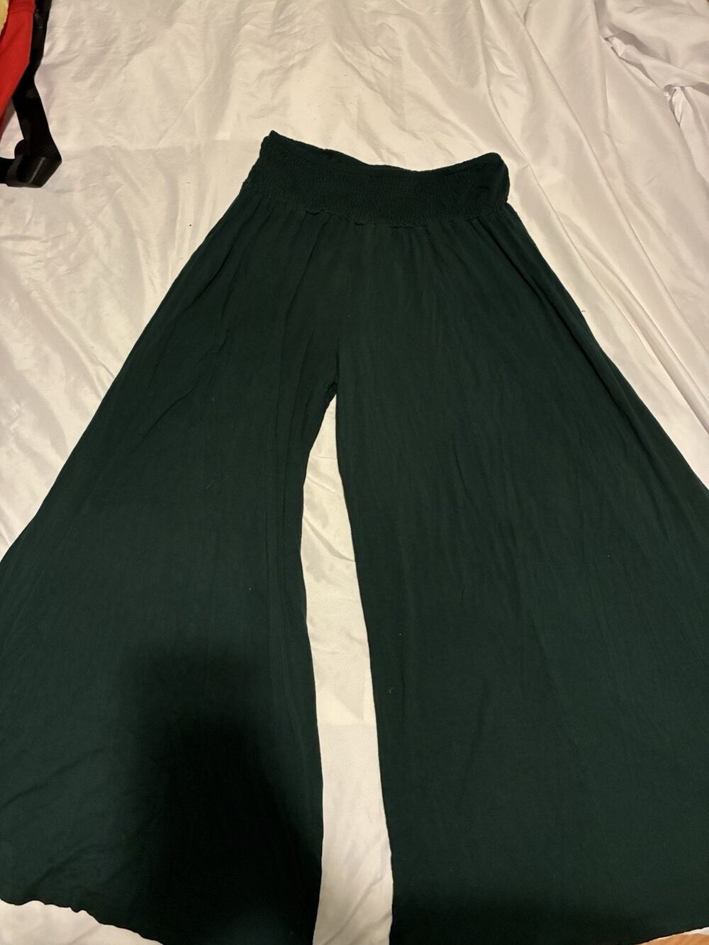 Wide Leg Palazzo Pants for Women Elastic Waist Lounge Long Trousers Size Large